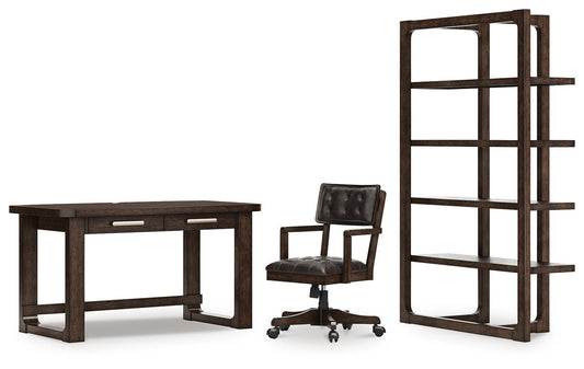 Breckington Home Office Desk with Chair and Storage