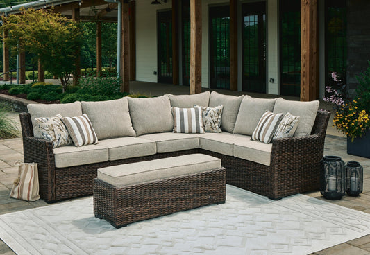 Brook Ranch Sofa SEC/Bench w/CUSH (3/CN)