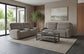 Caleb - Power Headrest Power Reclining Sofa With Zero Gravity - Raisin