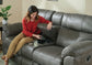 Atlas - Reclining Console Loveseat With Storage - Charcoal