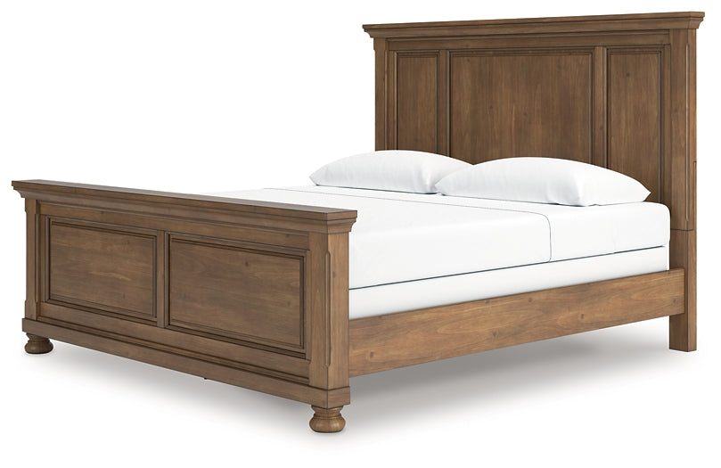 Feddinger King Panel Bed with Mirrored Dresser and Nightstand
