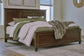 Danabrin King Panel Bed with Mirrored Dresser, Chest and Nightstand