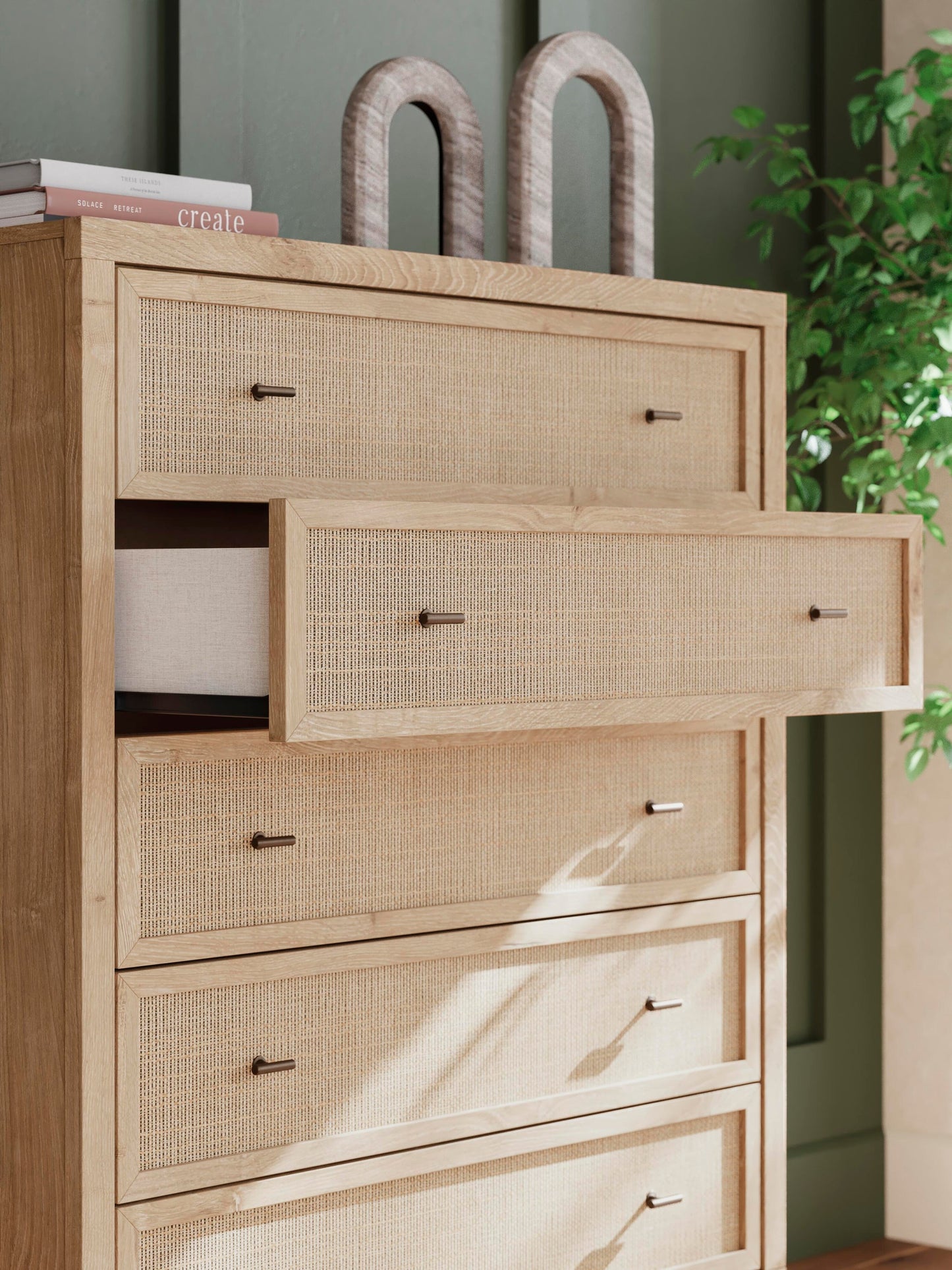 Cielden Queen Panel Headboard, Dresser, Mirror, Chest and Nightstand