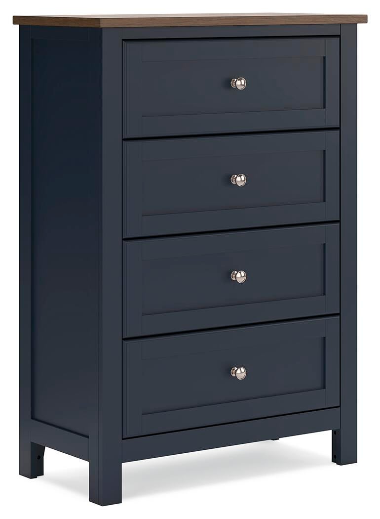 Landocken Twin Panel Bed, Dresser, Mirror, Chest and Nightstand