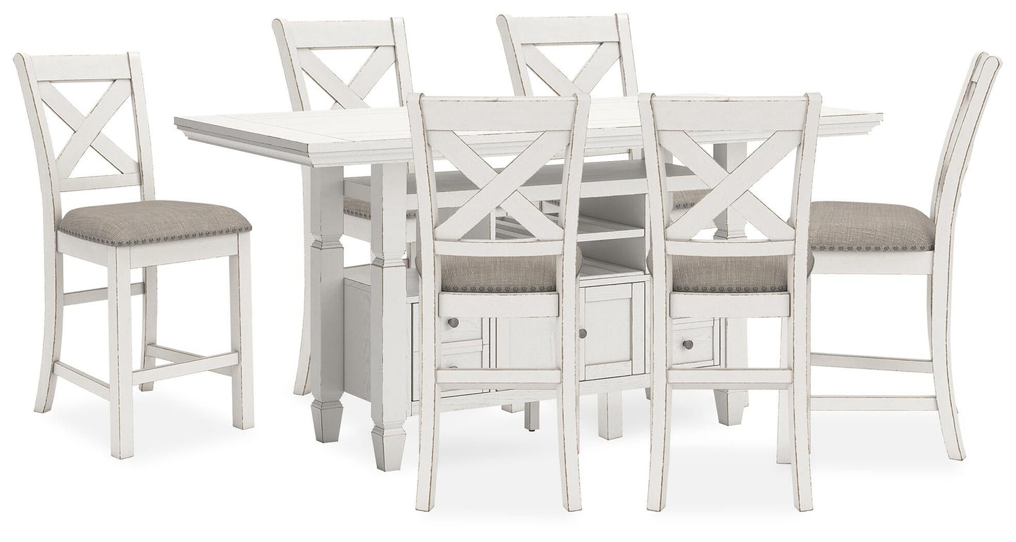 Robbinsdale Counter Height Dining Table and 6 Barstools