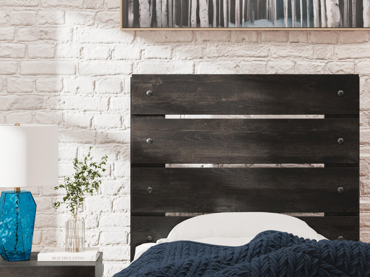 Hollivern Full Panel Storage Bed, Dresser and Mirror