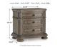 Ardenfield King Upholstered Sleigh Bed, Dresser, Mirror, Chest and Nightstand