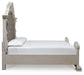 Bruchandi California King Upholstered Panel Bed with Mirrored Dresser