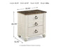 Willowton Two Drawer Night Stand
