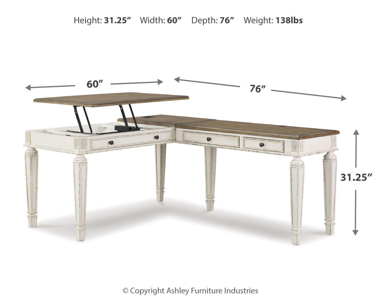 Realyn 2-Piece Home Office Desk