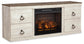Willowton 4-Piece Entertainment Center with Electric Fireplace