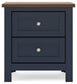Landocken Two Drawer Night Stand