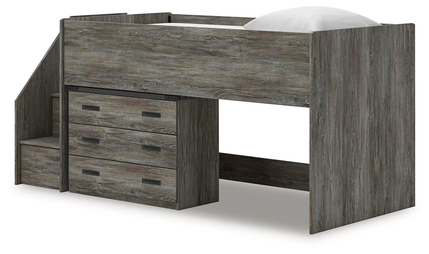 Frandern Twin Loft Bed with Drawer Storage