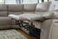 Narwhal Place 6-Piece Reclining Sectional with Storage Console