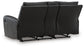 Glossmore DBL Rec Loveseat w/Console
