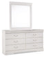 Anarasia Queen Sleigh Headboard, Dresser, Mirror, Chest and Nightstand