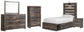 Drystan Twin Panel Bed with 4 Storage Drawers, Dresser, Mirror, Chest and Nightstand