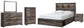 Drystan Queen Bookcase Bed with 4 Storage Drawers, Dresser, Mirror, Chest and Nightstand