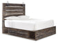 Drystan Queen Panel Bed with 2 Storage Drawers, Dresser, Mirror, Chest and Nightstand