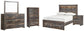 Drystan Full Bookcase Bed with 2 Storage Drawers, Dresser, Mirror, Chest and Nightstand