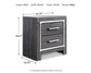 Lodanna Queen Panel Bed with 2 Storage Drawers with Mirrored Dresser, Chest and Nightstand