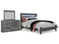 Baystorm Queen Panel Bed with Mirrored Dresser