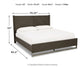 Arkenton King Panel Bed with Mirrored Dresser