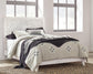 Paxberry Queen Panel Bed with Mirrored Dresser and Nightstand