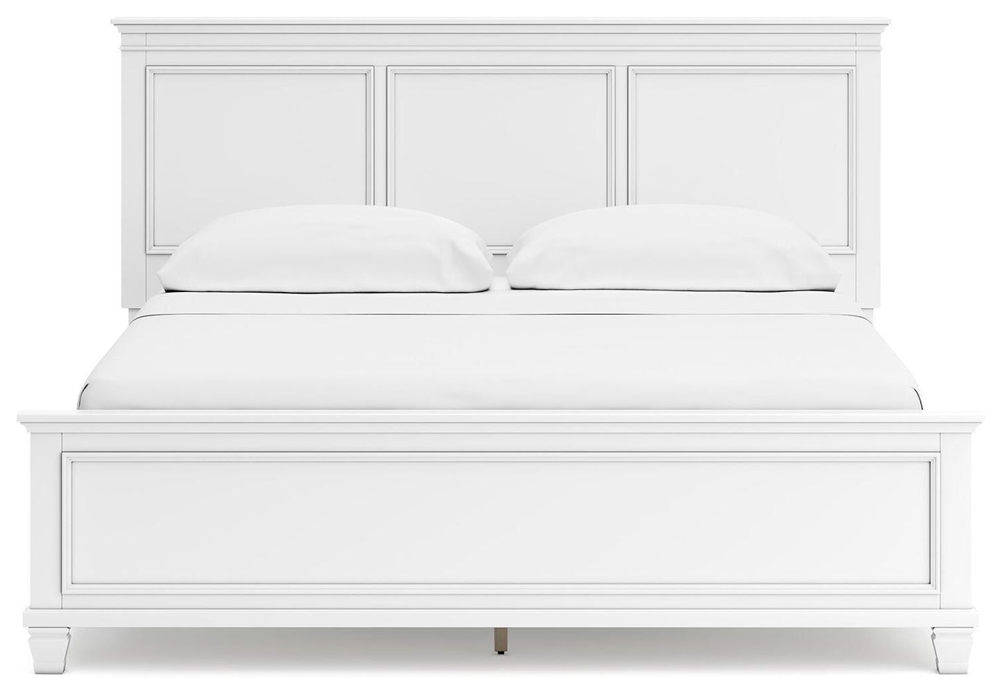 Fortman California King Panel Bed with Mirrored Dresser, Chest and Nightstand