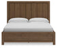 Cabalynn California King Panel Bed with Storage with Mirrored Dresser and Nightstand