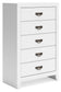 Binterglen California King Panel Bed, Dresser, Mirror, Chest and Nightstand