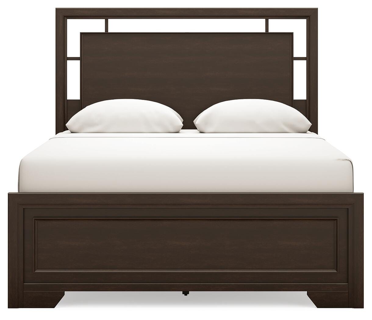 Covetown Queen Panel Bed with Mirrored Dresser