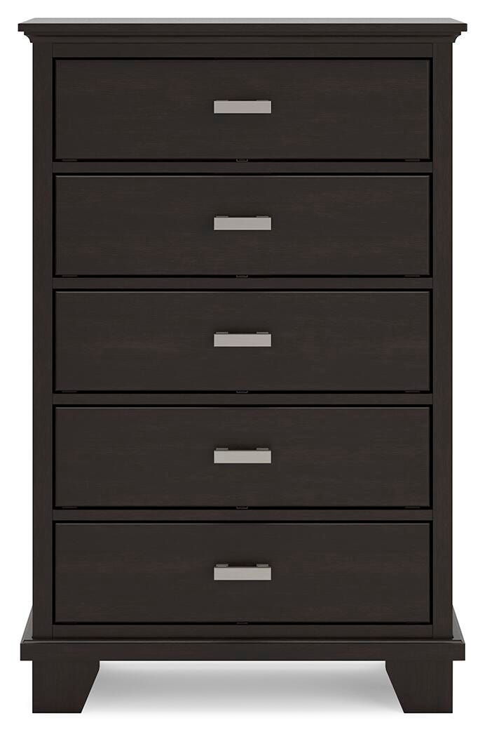 Covetown King Panel Bed, Dresser, Mirror, Chest and Nightstand