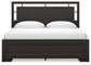 Covetown King Panel Bed with Mirrored Dresser and Nightstand