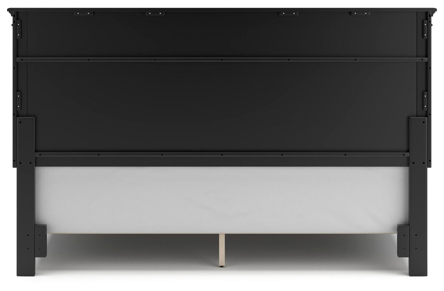 Lanolee King Panel Bed with Mirrored Dresser and Nightstand