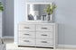 Cayboni Full Panel Bed with Mirrored Dresser