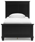 Lanolee Twin Panel Bed with Mirrored Dresser and Nightstand