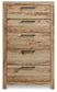 Hyanna Full Panel Bed with 2 Side Storage, Dresser, Mirror, Chest and Nightstand