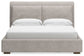 Cabalynn King Upholstered Bed with Mirrored Dresser