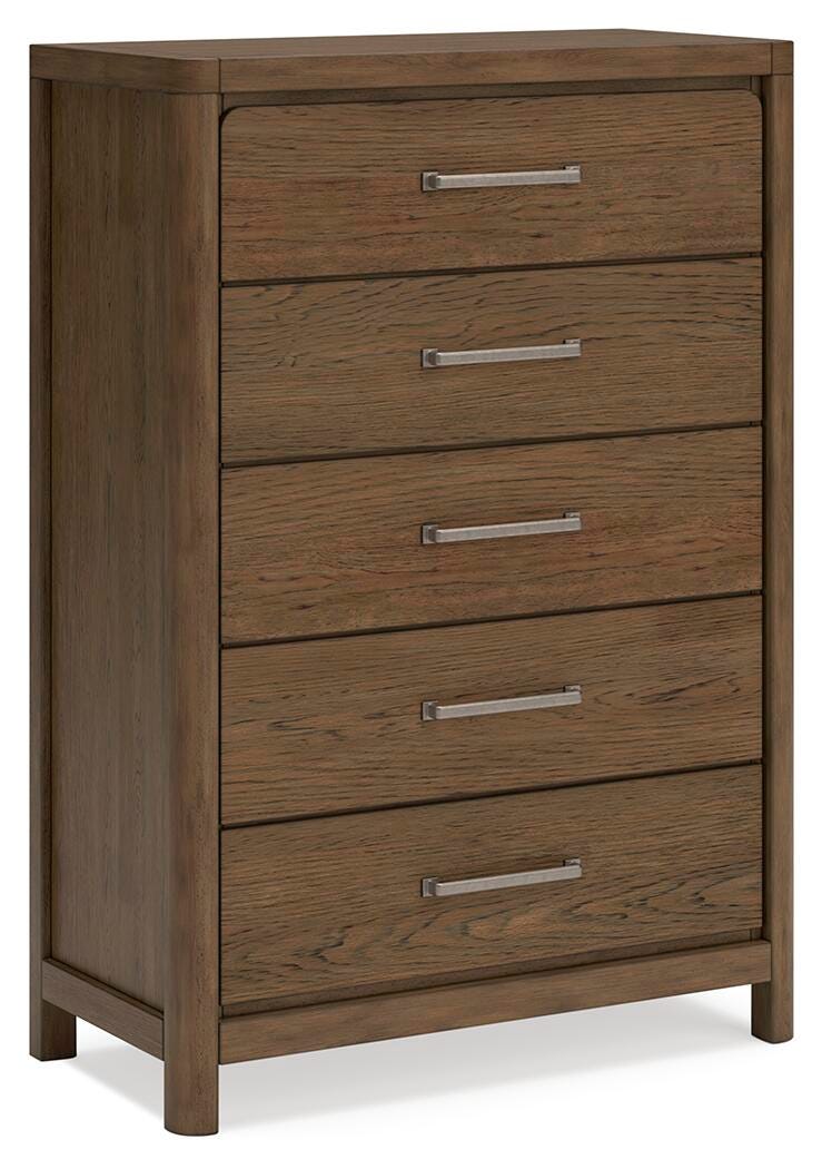 Cabalynn California King Upholstered Bed with Mirrored Dresser, Chest and Nightstand