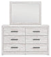 Cayboni Queen Panel Bed with Mirrored Dresser