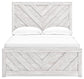 Cayboni Full Panel Bed with Mirrored Dresser and Nightstand