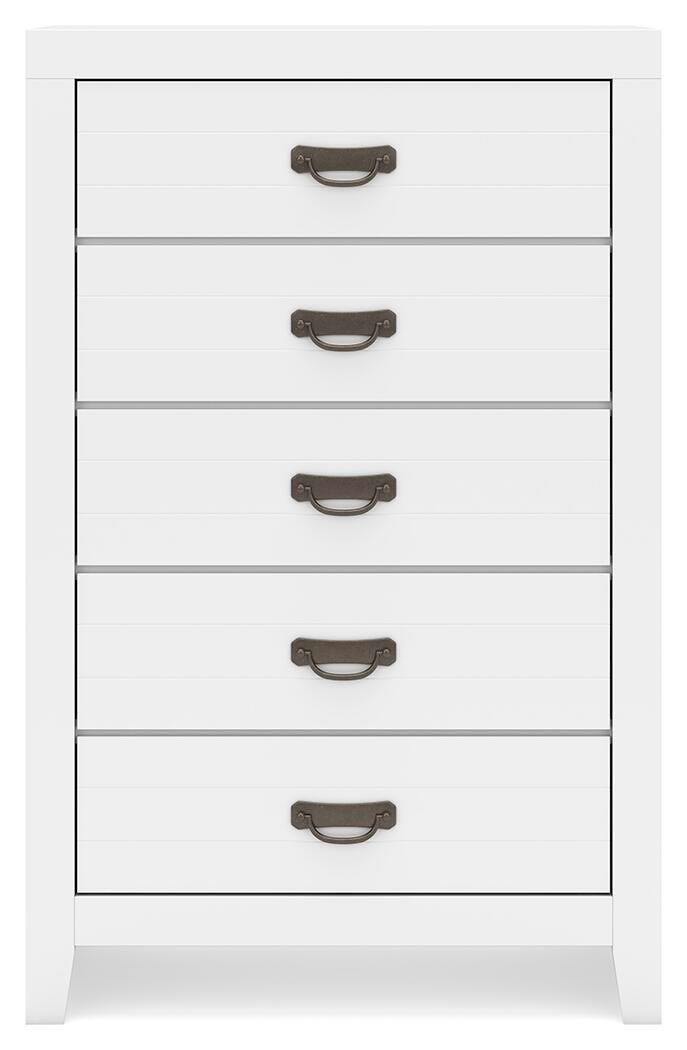 Binterglen Twin Panel Bed, Dresser, Mirror, Chest and Nightstand
