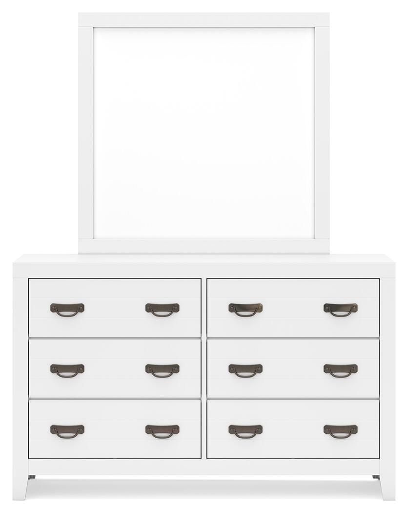 Binterglen Full Panel Bed with Mirrored Dresser