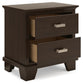 Covetown Twin Panel Bed with Mirrored Dresser and Nightstand