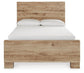 Hyanna Full Panel Bed with Storage with Mirrored Dresser