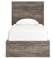 Ralinksi Twin Panel Bed with Mirrored Dresser, Chest and Nightstand