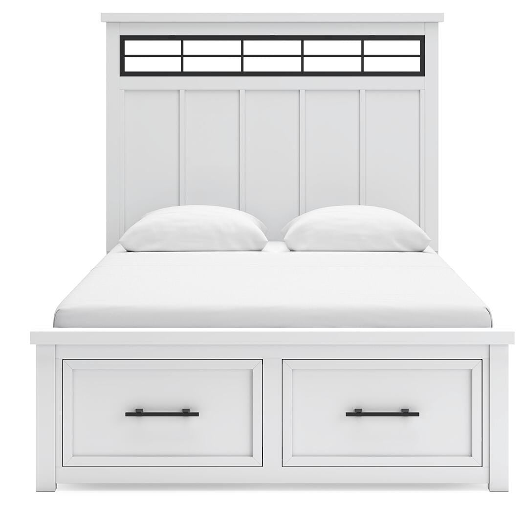 Ashbryn Queen Panel Storage Bed, Dresser, Mirror, Chest and Nightstand