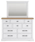 Ashbryn King Panel Storage Bed, Dresser, Mirror and Nightstand