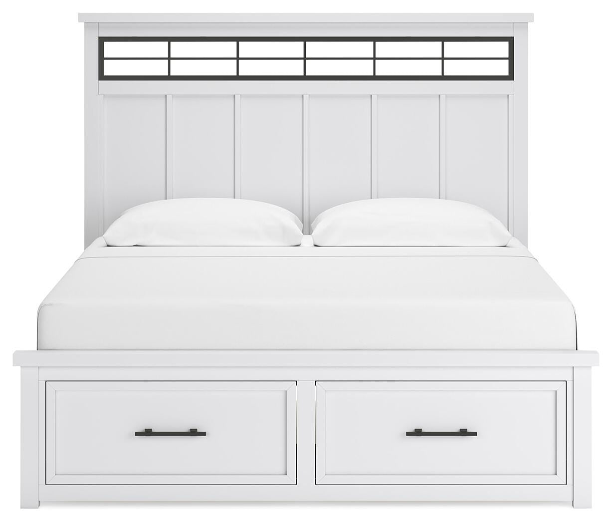 Ashbryn King Panel Storage Bed, Dresser, Mirror, Chest and Nightstand